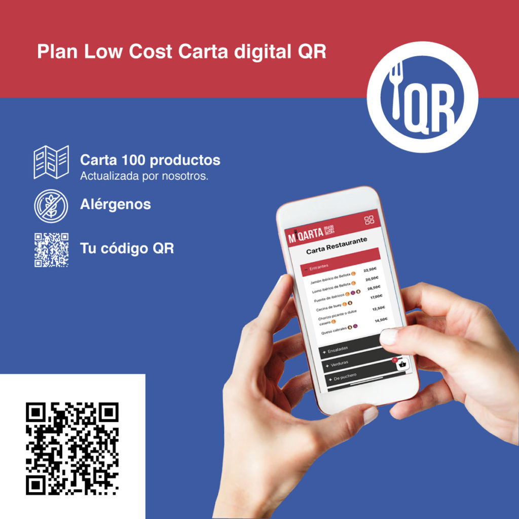 Plan Low Cost: Carta digital con código QR para bares y restaurantes
